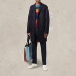 HARRIS WHARF LONDON Cappotto uomo midi monopetto Blue