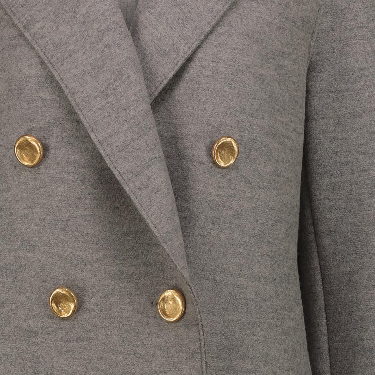 HARRIS WHARF LONDON Peacot donna in lana Grigio