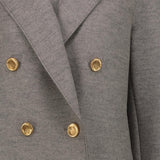 HARRIS WHARF LONDON Peacot donna in lana Grigio