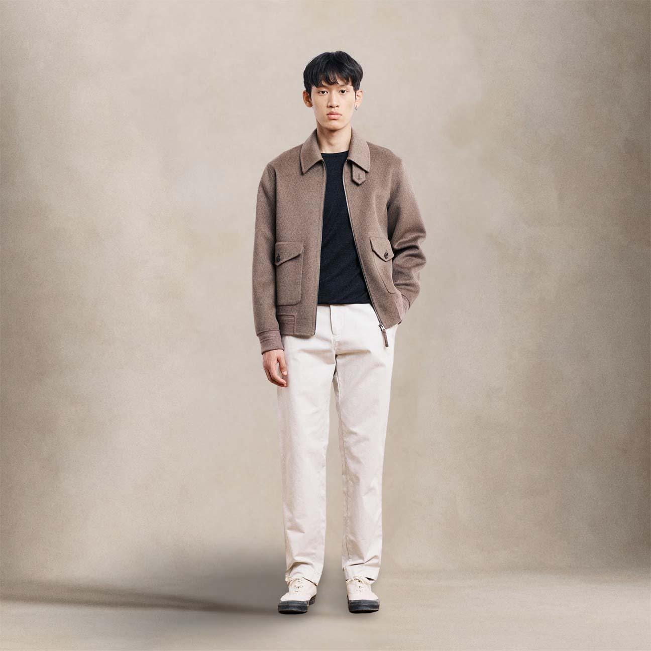 HARTFORD Giubbotto uomo Doug in panno Double Taupe