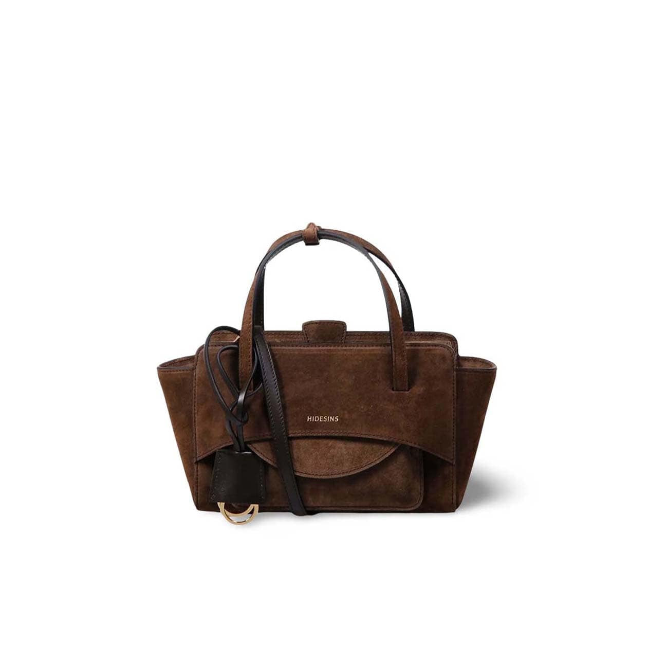 HIDESINS Borsa donna Flap in suede Choco