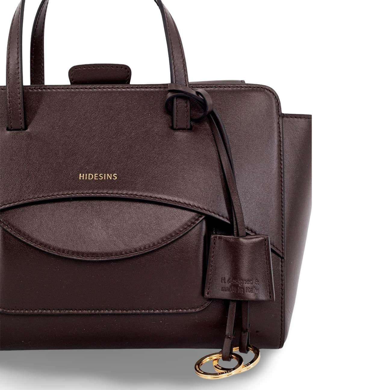 HIDESINS Borsa donna Flap Premiere M Marrone