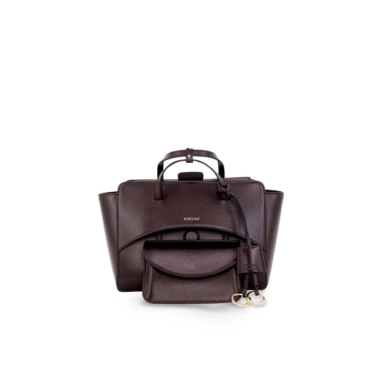 HIDESINS Borsa donna Flap Premiere M Marrone