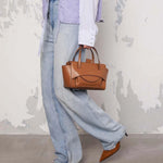HIDESINS Borsa donna Flap S in Pelle Caramel