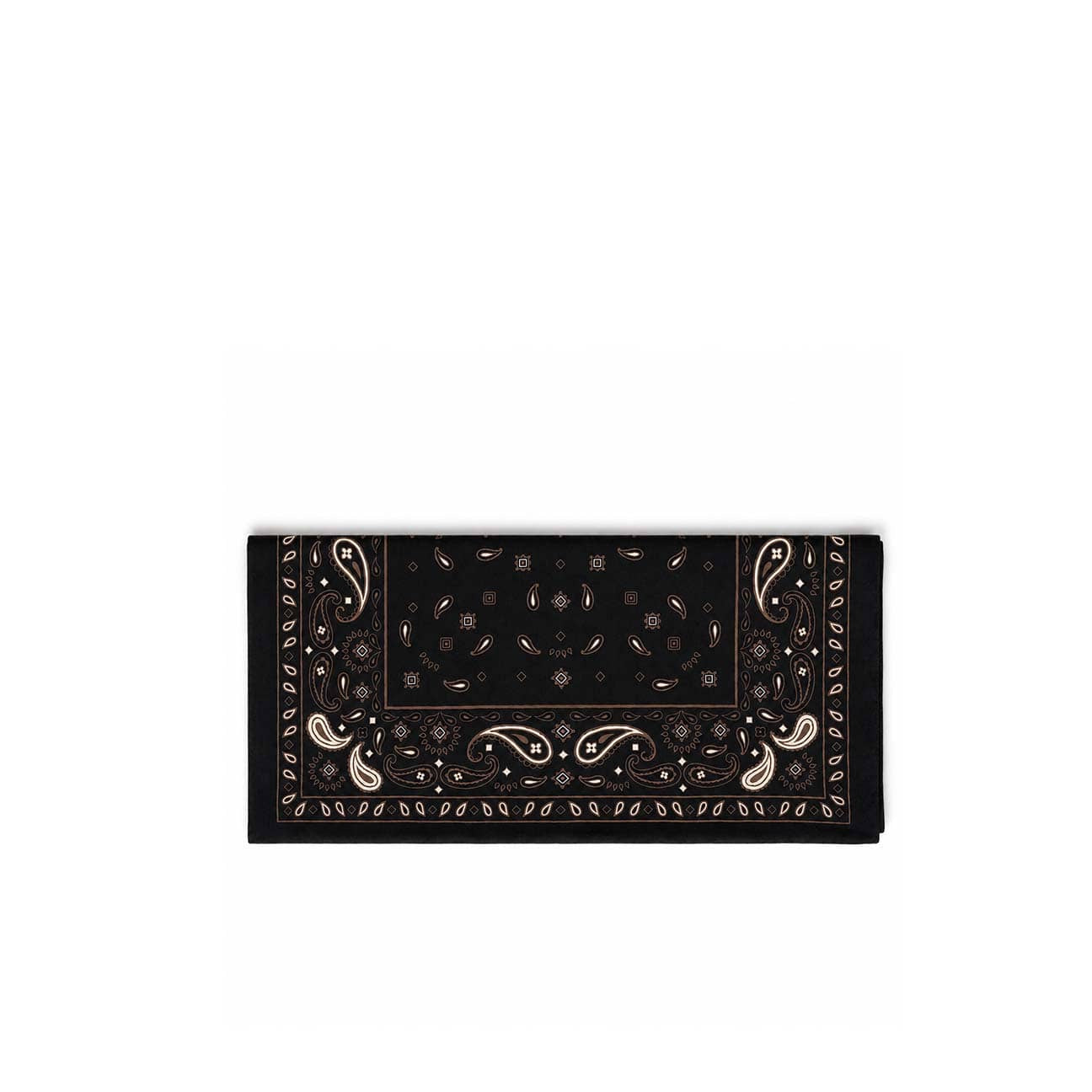 HOLLIDAY & BROWN Bandana in pura lana Nero e Marrone