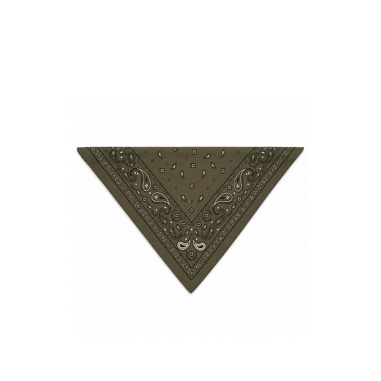 HOLLIDAY & BROWN Bandana in pura lana Verde Militare