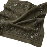 HOLLIDAY & BROWN Bandana in pura lana Verde Militare