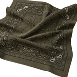 HOLLIDAY & BROWN Bandana in pura lana Verde Militare