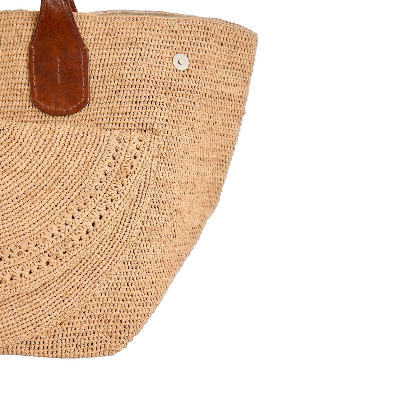 IBELIV Borsa donna Laza II in rafie e pelle Tea