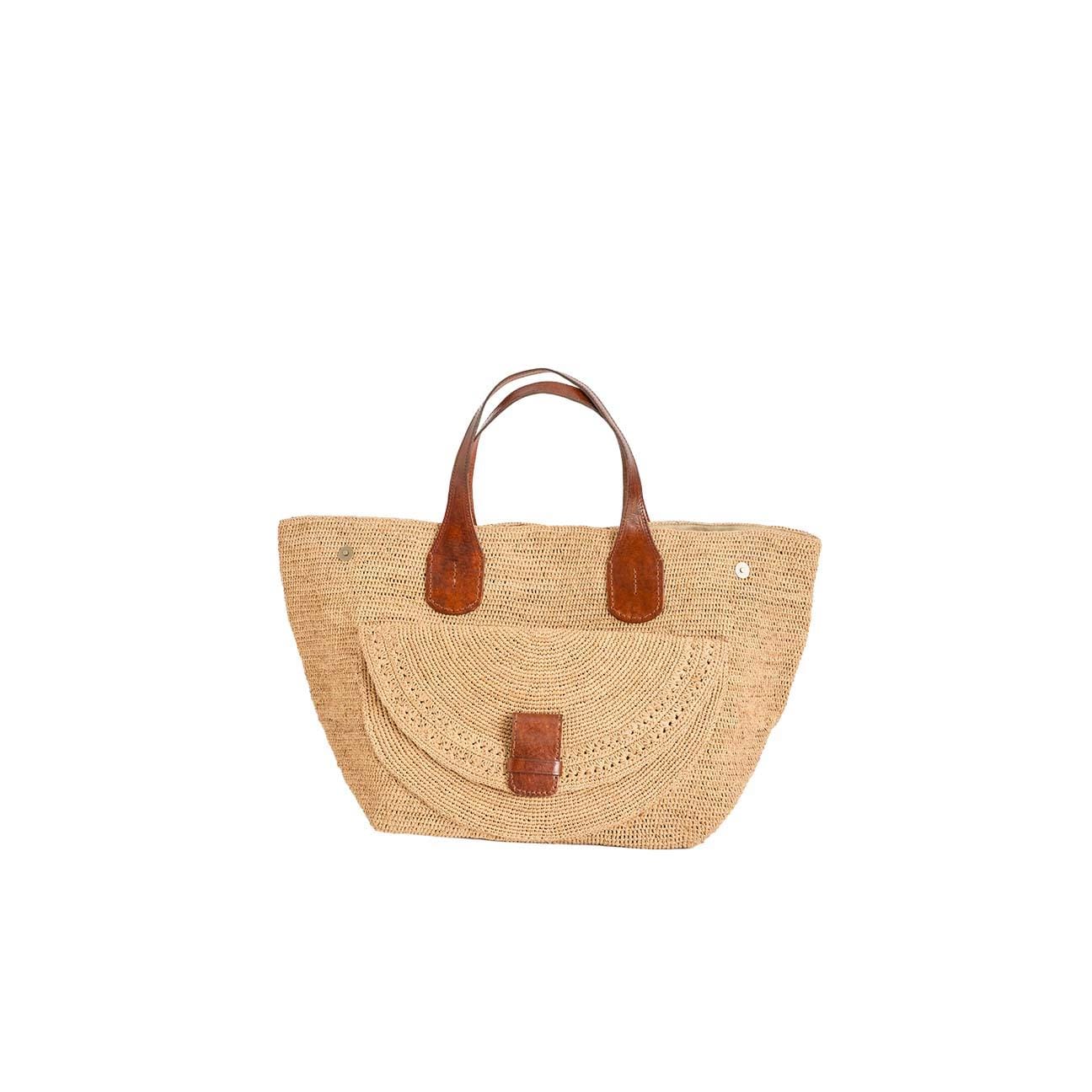 IBELIV Borsa donna Laza II in rafie e pelle Tea