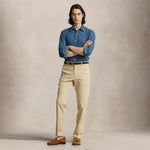 Camicia uomo in denim Custom Fit Blue 710792043 001 POLO RALPH LAUREN 