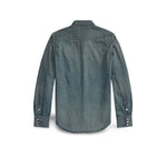 Camicia uomo Western in denim Dark Wash 782505188 002 RRL 