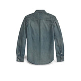Camicia uomo Western in denim Dark Wash 782505188 002 RRL 