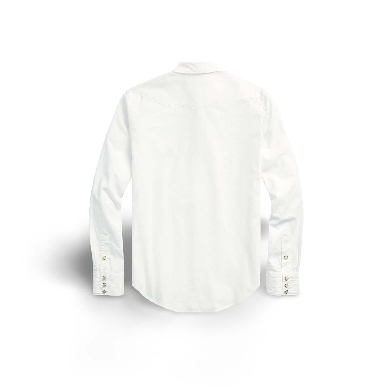 Camicia uomo Buffalo Western in popeline Bianco 782911286 001 RRL 