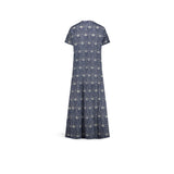 Abito donna maxi con stampa Indaco MOLLY 24081 MILK 
