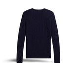 Maglia donna girocollo in lana e cashmere Blue 211971865003 HUNTER NAVY POLO RALPH LAUREN 