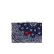 Gesteppte Bandana-Clutch Blau