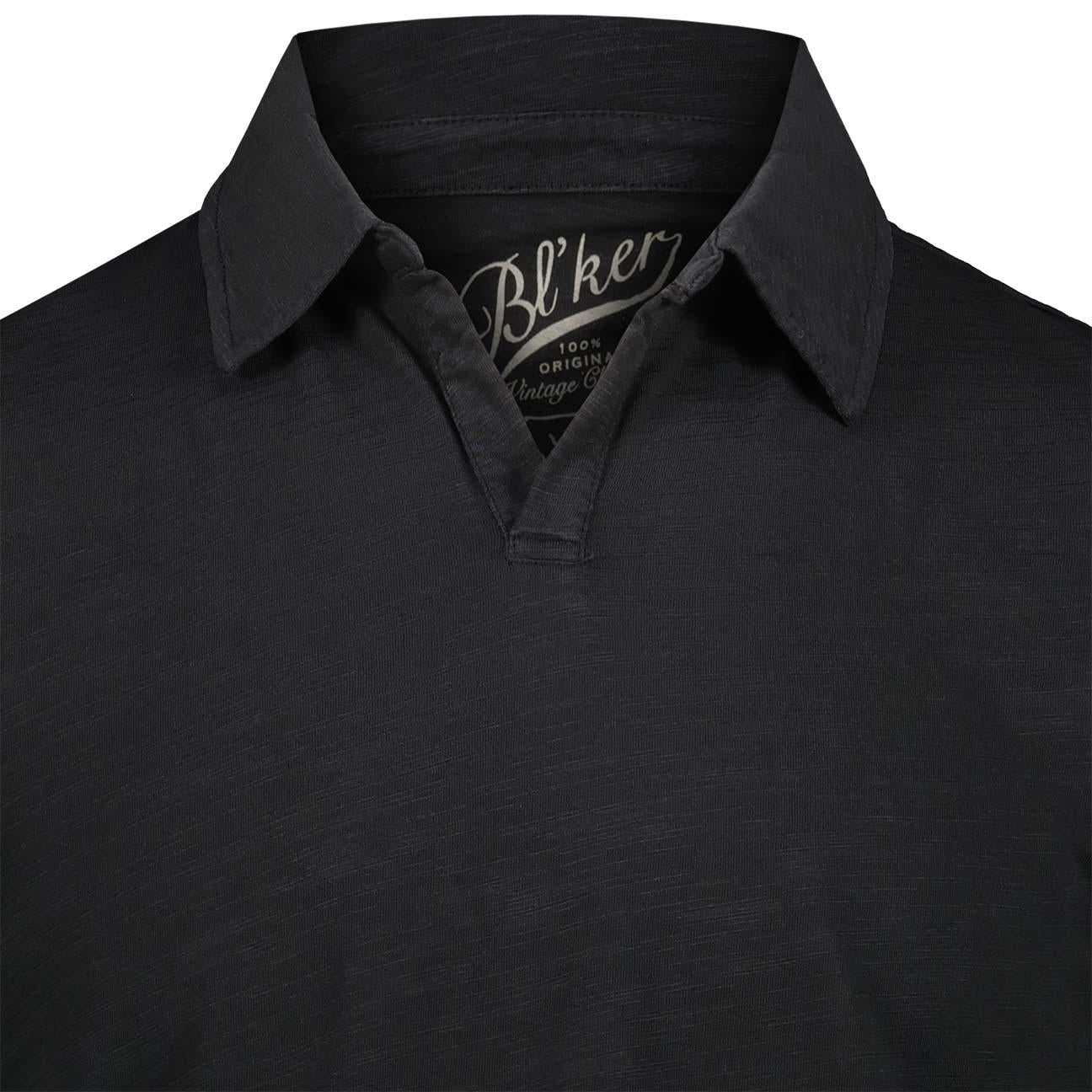 Polo uomo in cotone Nero BLKM 2006 BLACK BL'KER 