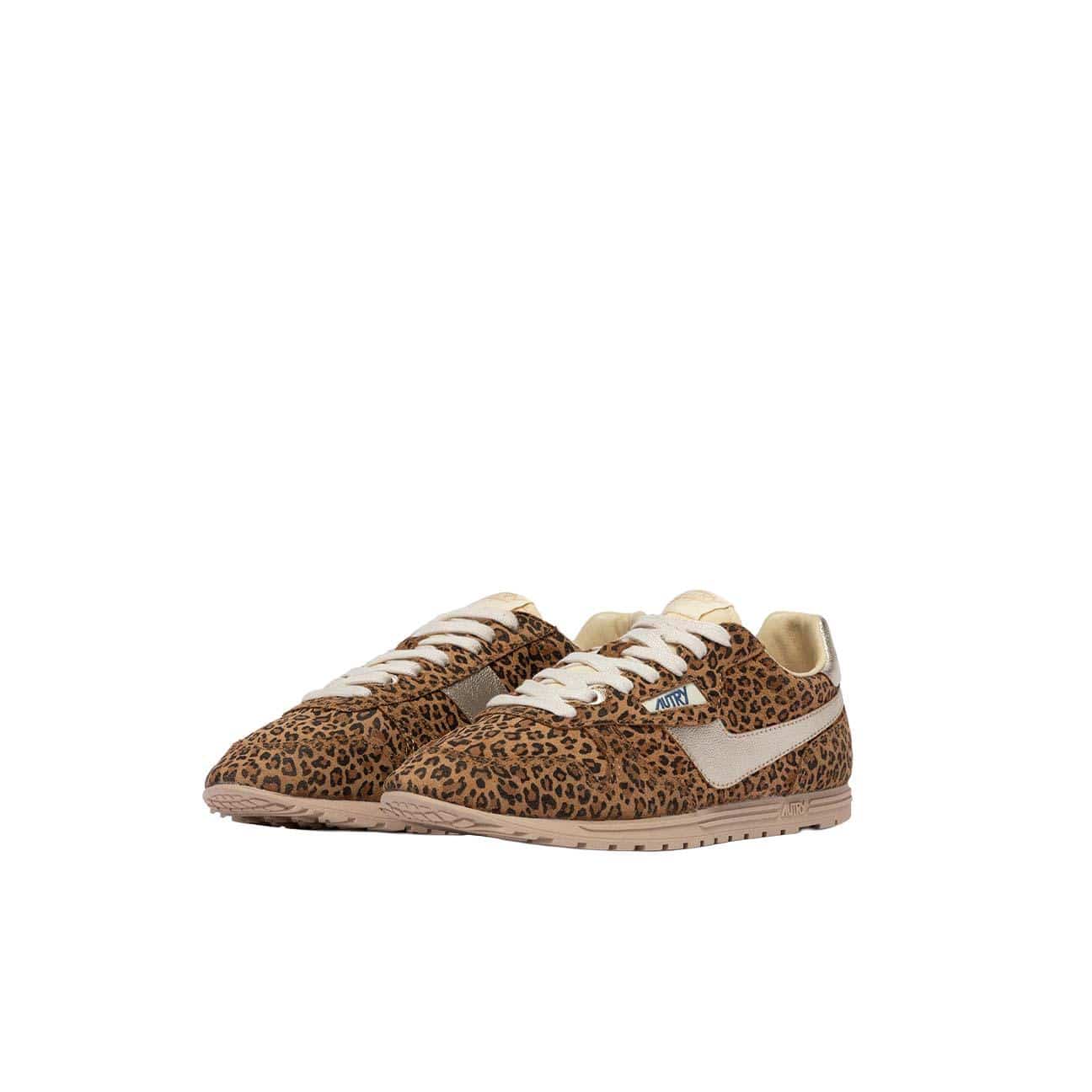 Sneakers donna Windspin insuede Leopard e Platino WSLW SJ01 AUTRY 