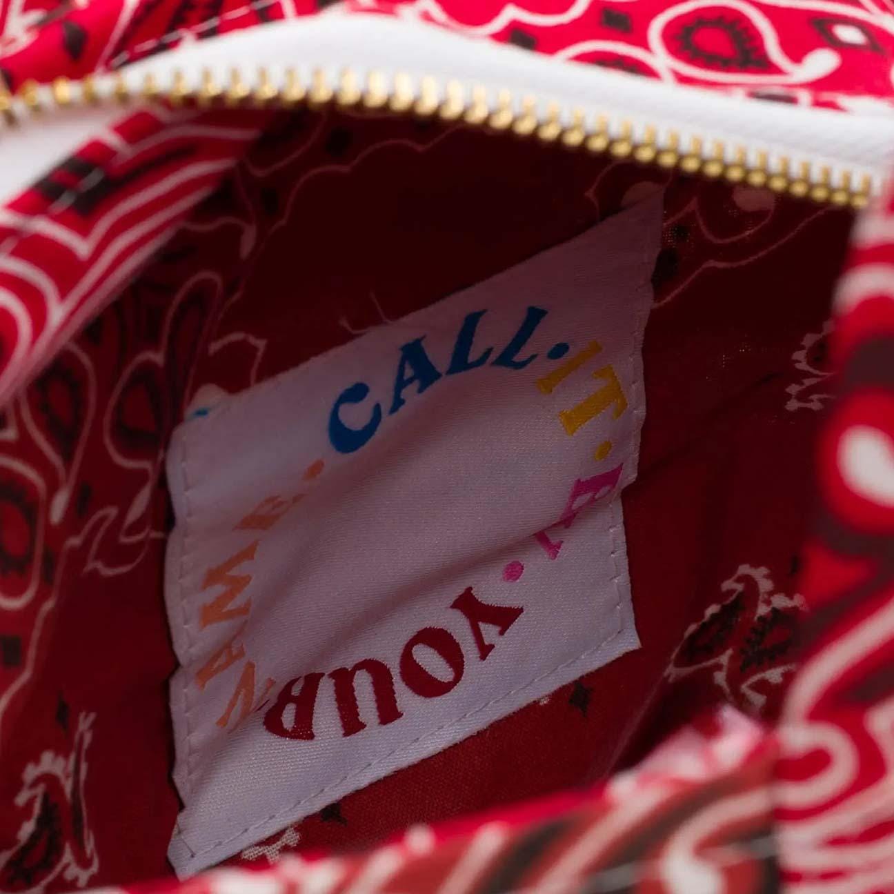 Borsa donna Basket Rosso CAMINIBASK VINTAGE REAL RED CALL IT BY YOUR NAME 