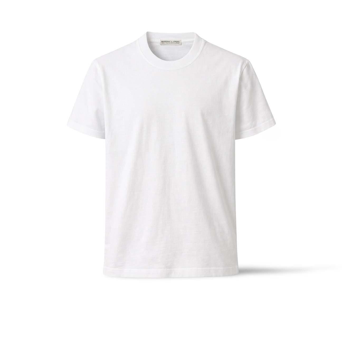 T-Shirt uomo in crepe di cotone Bianco TSMC JCREPE U001 Broadway & Spring 