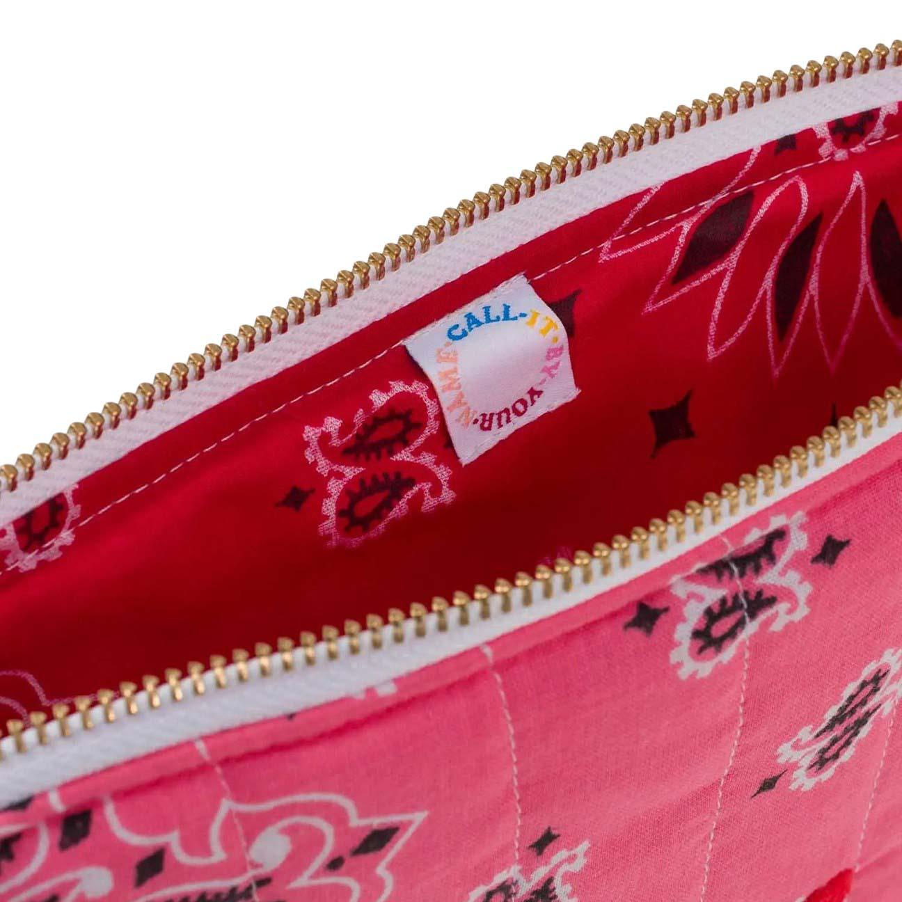 Pochette in bandana matelassè Rosa CAPOCHETTE STRAWBERRY CALL IT BY YOUR NAME 