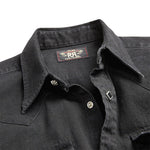 Camicia uomo western in denim Slim Fit Black 782911285001 BLACK RRL 