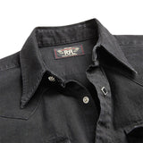 Camicia uomo western in denim Slim Fit Black 782911285001 BLACK RRL 