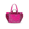 Picknicktasche aus matelassiertem Fuchsie-Bandana