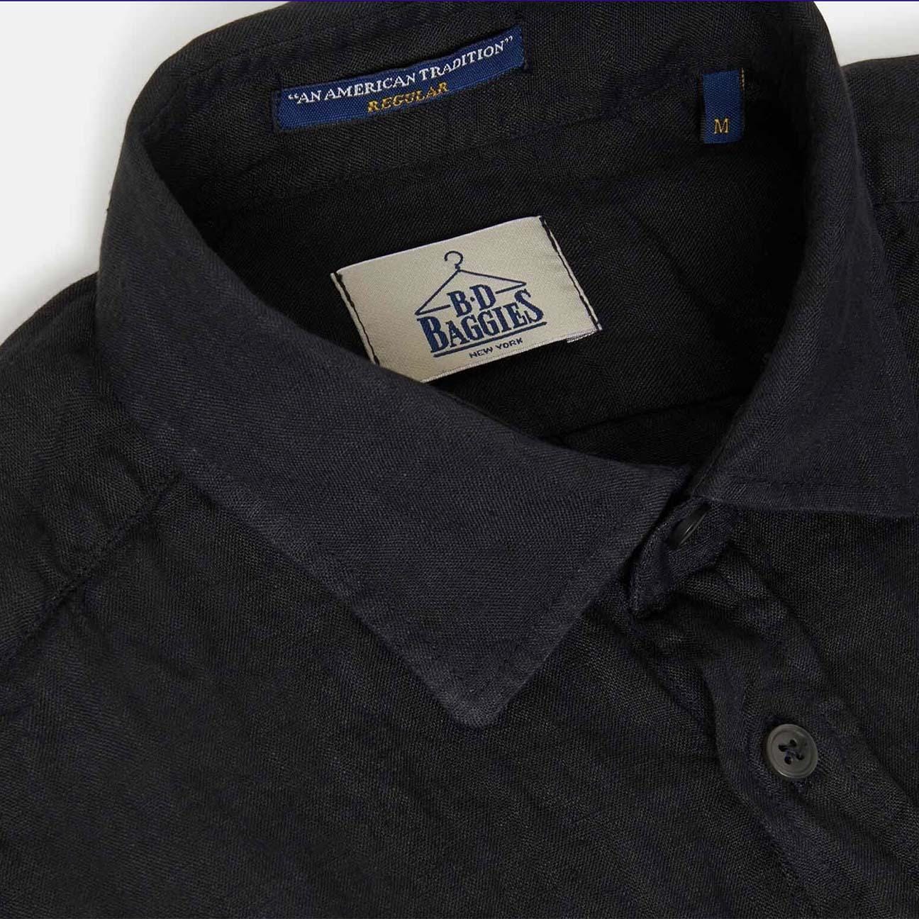 Camicia uomo in lino Bradford Nero BRAD TC TC162 283 B.D. BAGGIES 