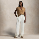 Gile donna in lana e cashmere a trecce Beige 211949994001 CAMEL MELANGE POLO RALPH LAUREN 