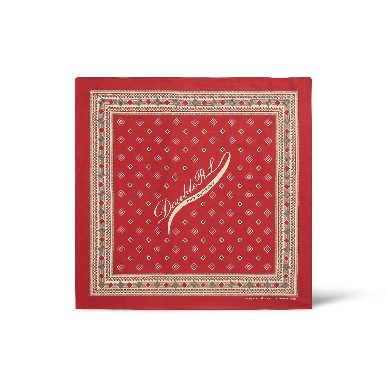 Bandana in cotone con logo Rosso 417959850001 REDCREAMBROWN RRL 