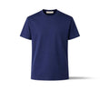 Herren-T-Shirt aus Baumwoll-Crêpe in Blue China