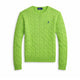 Maglia donna a trecce in cotone Lime 211971869 504 POLO RALPH LAUREN 
