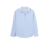 Camicia donna in cotone a righe Azzurro CYS0001 00702L  SEERSUCKER MC2 SAINT BARTH 