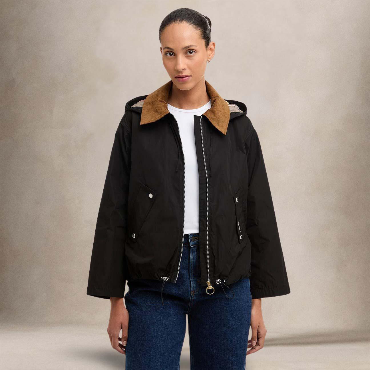 Giacca donna antipioggia Weaver Nero LSP0307 BK11 BARBOUR 