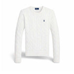 Maglia donna a trecce in cotone Bianco 211971869 007 POLO RALPH LAUREN 