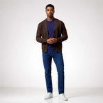 T-Shirt uomo in crepe di cotone Blue China TSMC JCREPE U880 Broadway & Spring 