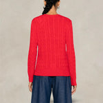 Maglione da donna a trecce Rosso SORBONNE TRICOT 41 MC2 SAINT BARTH 