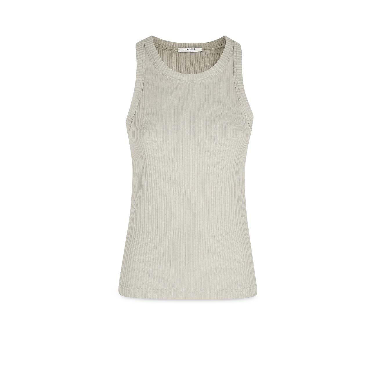 Top donna a coste Grigio FD3902 1163 CIRCOLO1901 