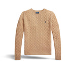Maglia donna girocollo in lana e cashmere Camel 211971865002 CAMEL MELANGE POLO RALPH LAUREN 