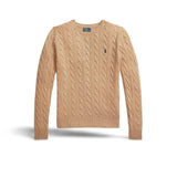 Maglia donna girocollo in lana e cashmere Camel 211971865002 CAMEL MELANGE POLO RALPH LAUREN 