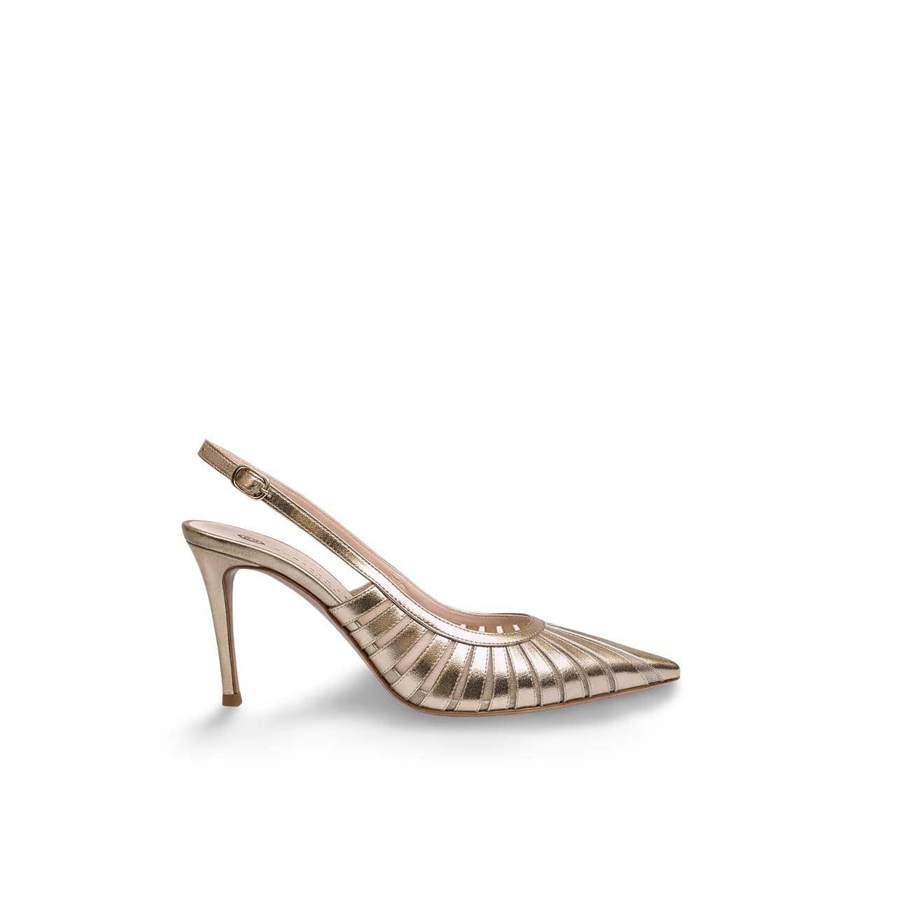 ROBERTO FESTA Slingback in pelle Oro