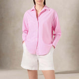 Camicia donna Meet Me in St Barth in cotone  a righe Rosa CYS0001 00810L     V MEET 21 MC2 SAINT BARTH 
