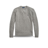 Maglia uomo con trecce in lana e cashmere Grigio 710876762012 FAWN GREY HEATHER POLO RALPH LAUREN 