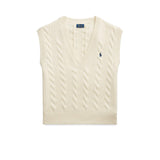 Gile donna in lana e cashmere a trecce Bianco 211949994002 AUTHENTIC CREAM POLO RALPH LAUREN 