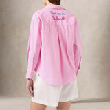 Camicia donna Meet Me in St Barth in cotone  a righe Rosa CYS0001 00810L     V MEET 21 MC2 SAINT BARTH 