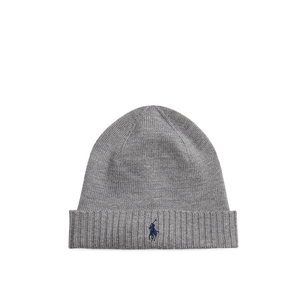 Berretto in lana con Pony Grigio 710886137 003 GREY HEATHER POLO RALPH LAUREN 
