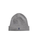 Berretto in lana con Pony Grigio 710886137 003 GREY HEATHER POLO RALPH LAUREN 