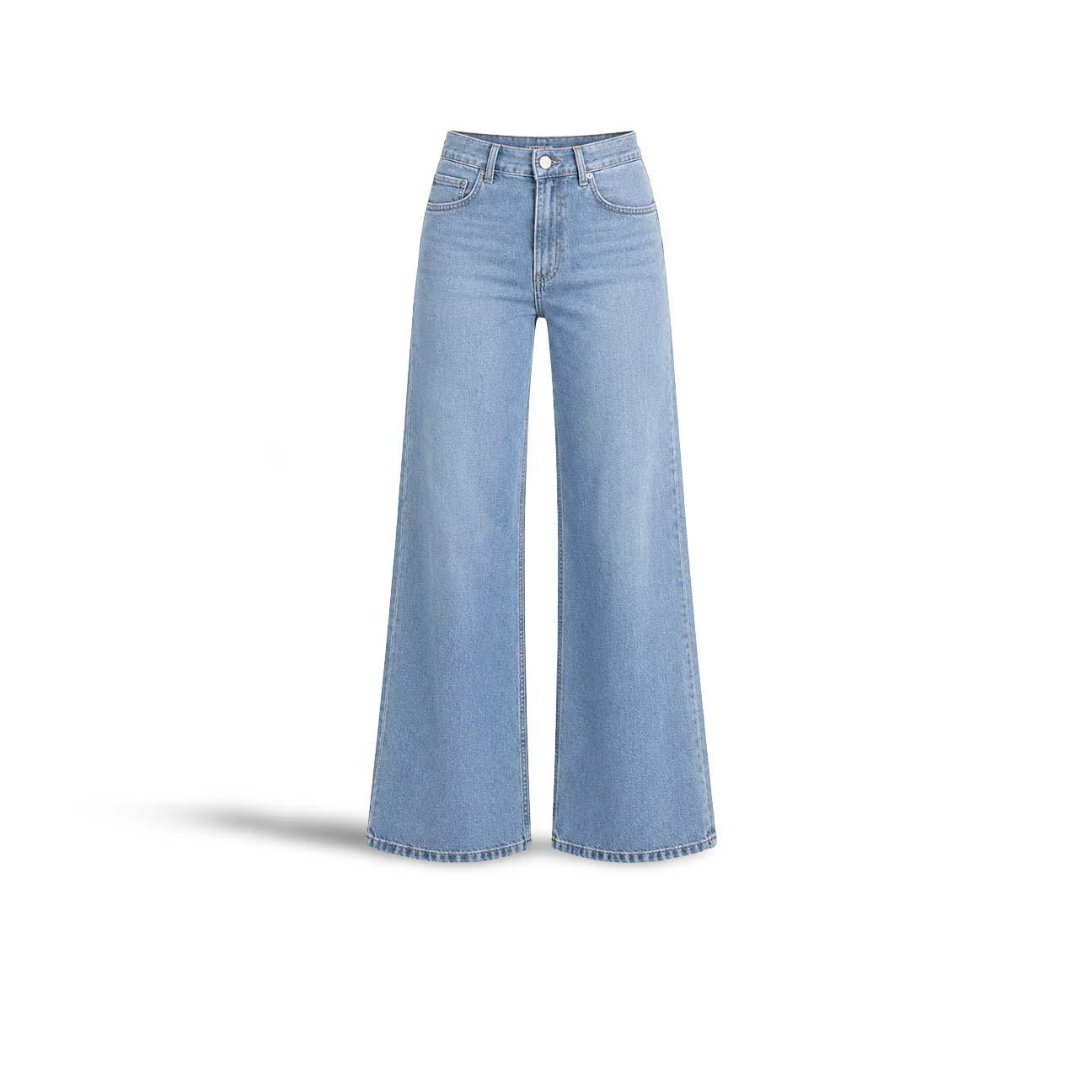 Jeans donna 138 plazzo wide Denim Chiaro 138 TDSB09 11Y CIGALAS 